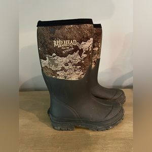 Youth RedHead Camo Utility Waterproof Rubber Boots